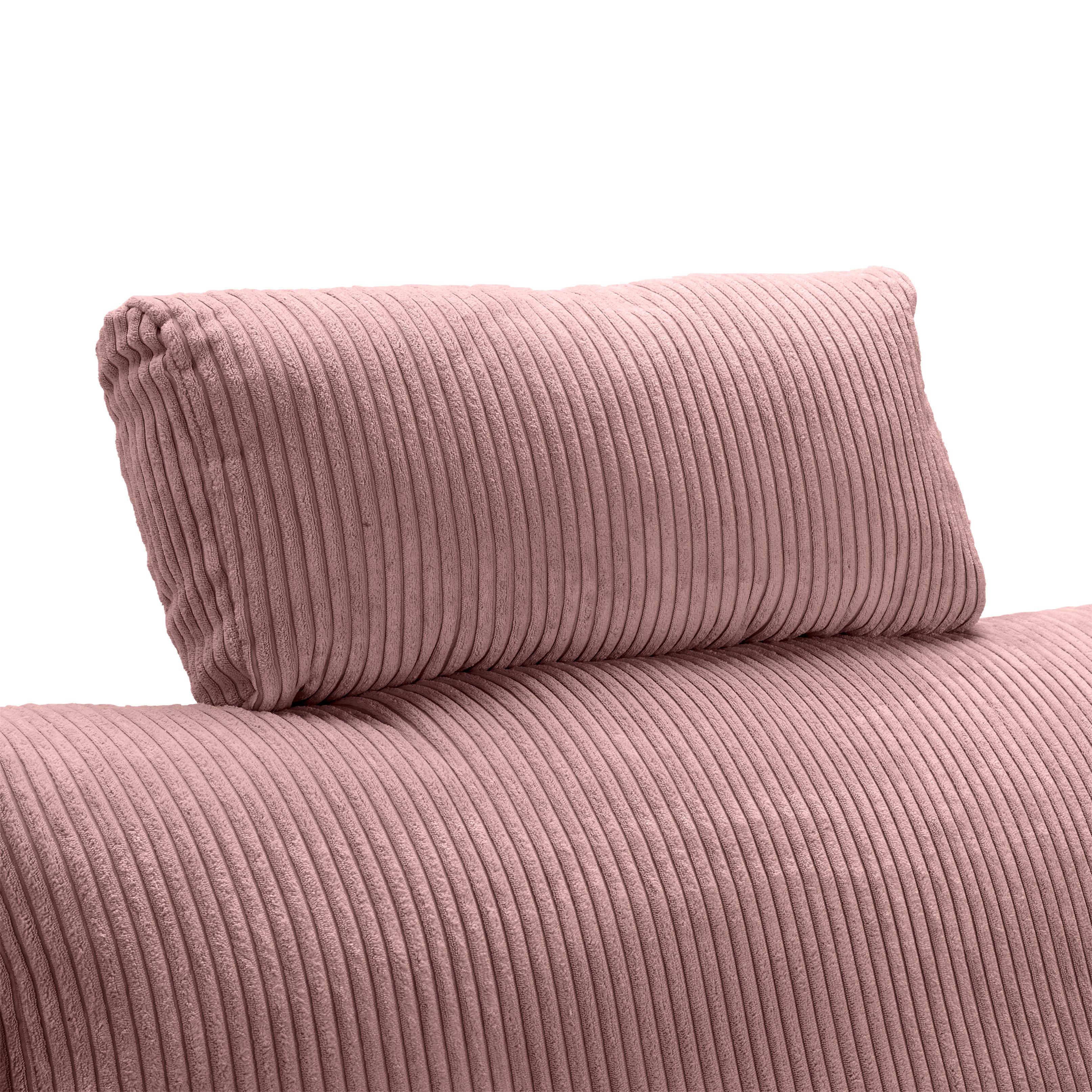 Opěrka hlavy LILLE, starorůžový manšestr - starorůžová, Moderní, textil (58/23/10cm) - Based
