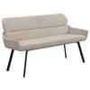 Sitzbank Rico - Taupe/Schwarz, MODERN, Textil/Metall (140/90/62cm) - MID.YOU
