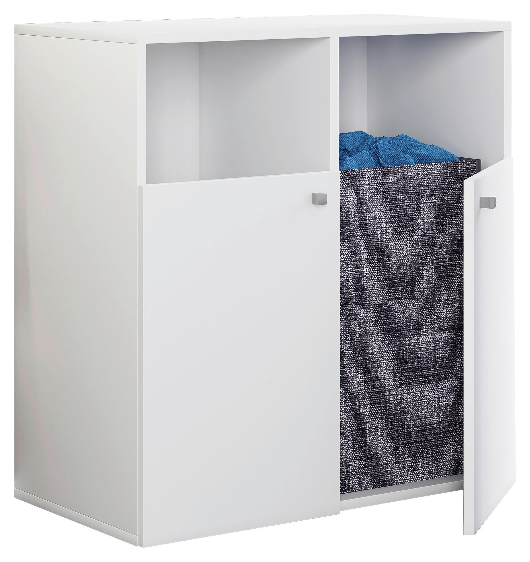 Wäscheschrank Klidas L B: 70,2cm - Weiß, MODERN, Holzwerkstoff (80/74/39cm) - MID.YOU