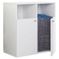 Wäscheschrank Klidas L B: 70,2cm - Weiß, MODERN, Holzwerkstoff (80/74/39cm) - MID.YOU