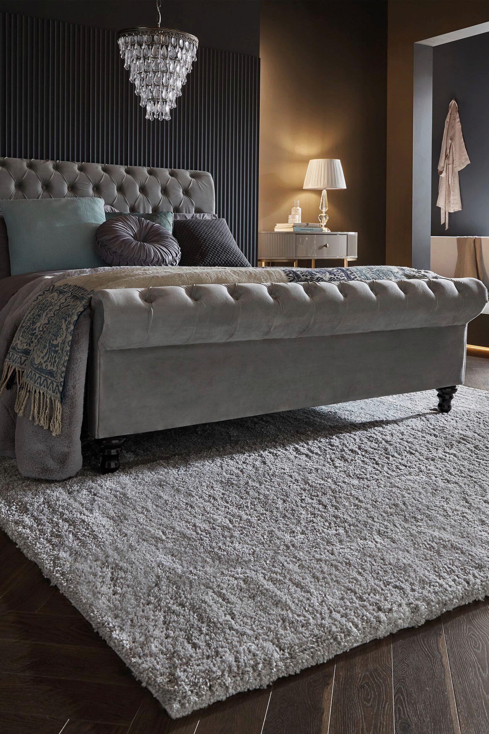 Shaggy Feather Soft Grau 120x170 - Hellgrau/Grau, Basics, Textil (120/170cm)