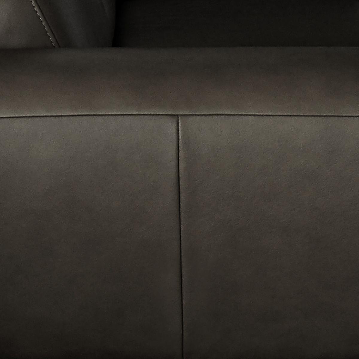 3-Sitzer-Sofa Spring Schwarz Chrom B: 207 cm - Chromfarben/Schwarz, Design, Leder (207/85/92cm) - Livetastic