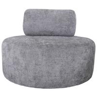 Relaxsessel Moss Grau B: 88 cm - Schwarz/Weiß, Basics, Textil (88/70/88cm) - Livetastic