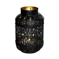 LATERNE Elli - Goldfarben/Schwarz, KONVENTIONELL, Metall (16/24cm) - Luca Bessoni