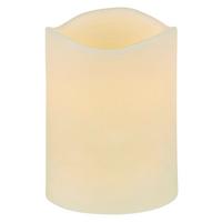 LED-Kerze Melina mit Timer, Ø/H: 7,5/10 cm - Naturfarben, ROMANTIK / LANDHAUS, Paraffin (7,5/10cm) - James Wood