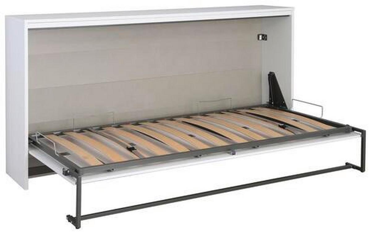 Schrankbett M. Lattenrost 90x200 Cm Albero Grau/weiß - Dunkelgrau/Weiß, Design, Holz/Holzwerkstoff (90/200cm) - Rauch Möbel