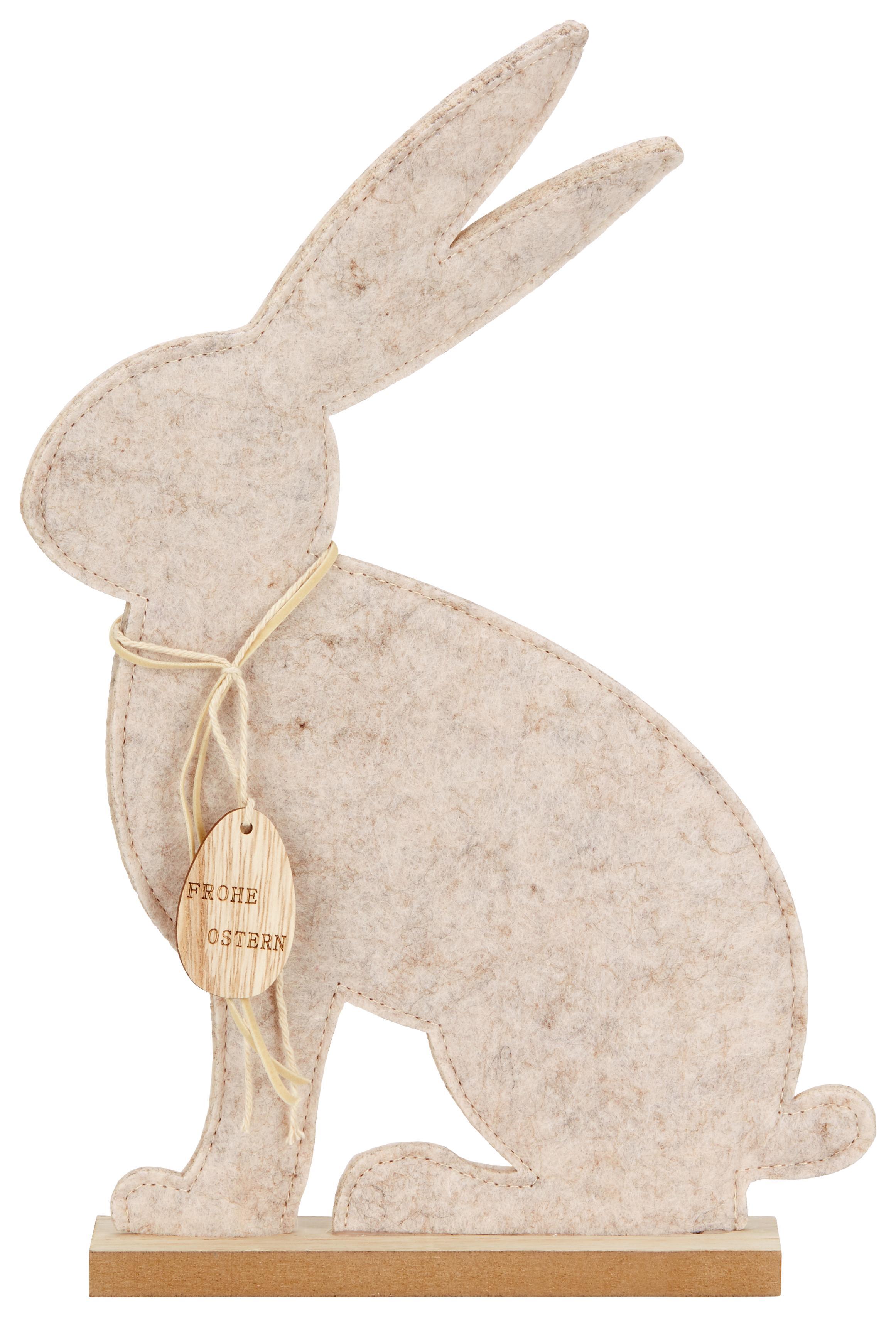 Zajíc Dekorační Filz Hase I - krémová, Basics, textil (33/23/5cm)