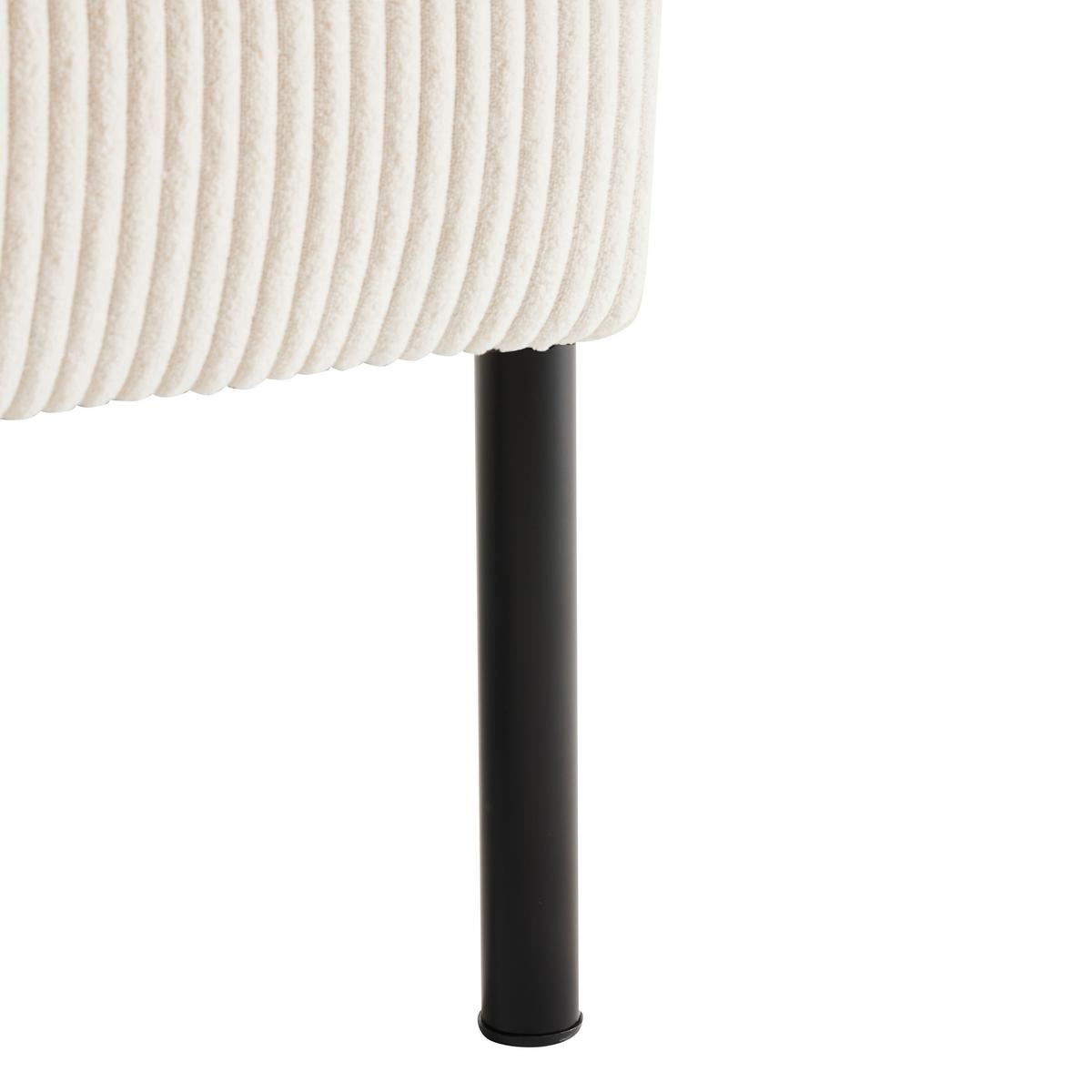 Dvoumístná pohovka MIAMI, béžový manšestr - černá/béžová, Moderní, kov/dřevo (120/73,5/77cm) - Based