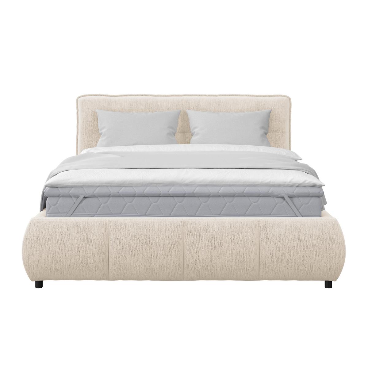 Polsterbett Limo Beige 140x200 cm - Beige/Schwarz, KONVENTIONELL, Holz/Holzwerkstoff (140/200cm) - James Wood