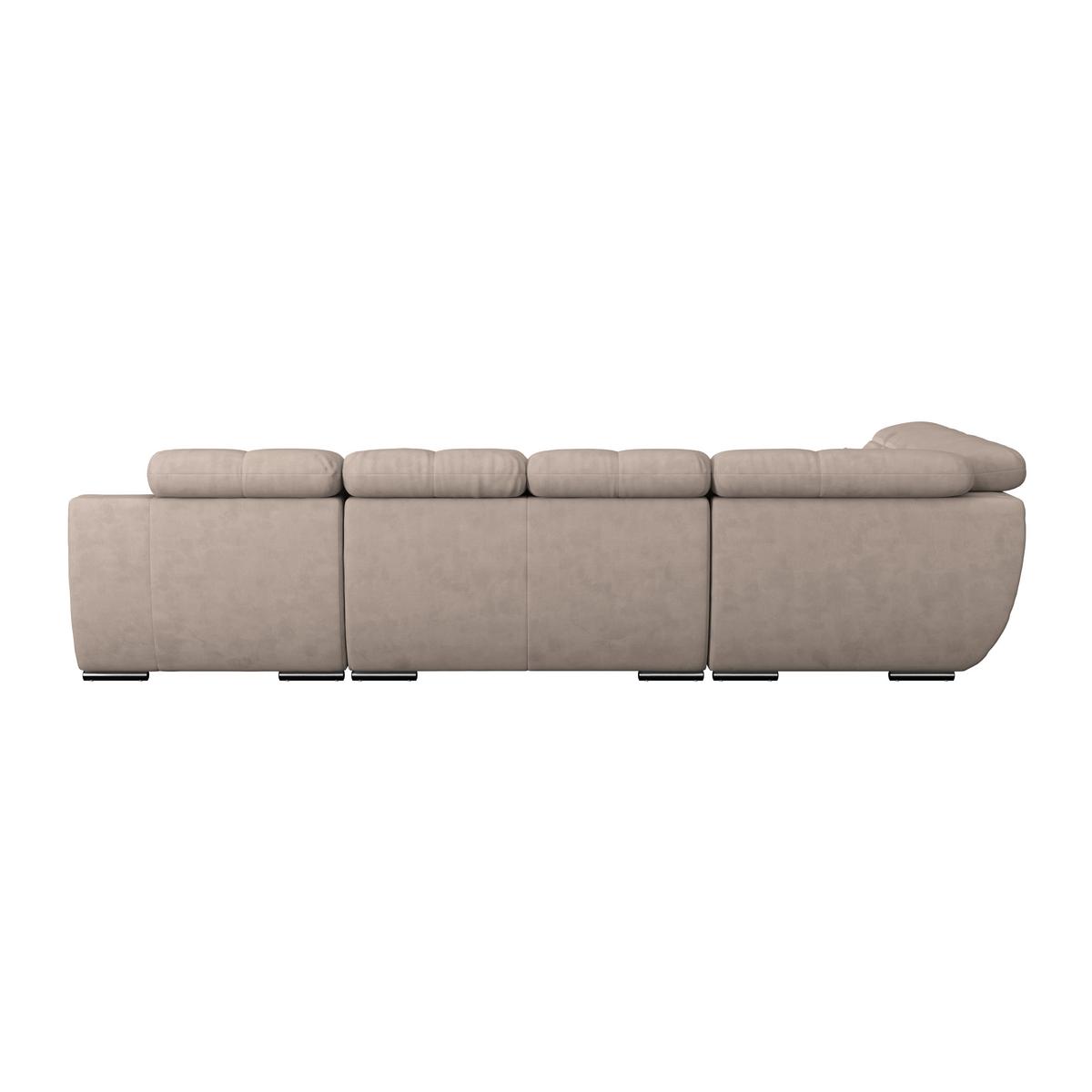 Sedacia súprava MULTI, ľavá, béžová farba - chrómová/béžová, Modern, kov/textil (228/345/184cm) - Luca Bessoni