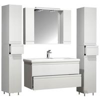 Badezimmer Silora XL - Weiß, MODERN, Glas/Keramik (160cm) - MID.YOU