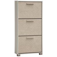 Schuhkipper Edno, Beige 59,8 Cm - Beige/Weiß, Design, Holzwerkstoff/Kunststoff (59,8/124/19,55cm) - MID.YOU