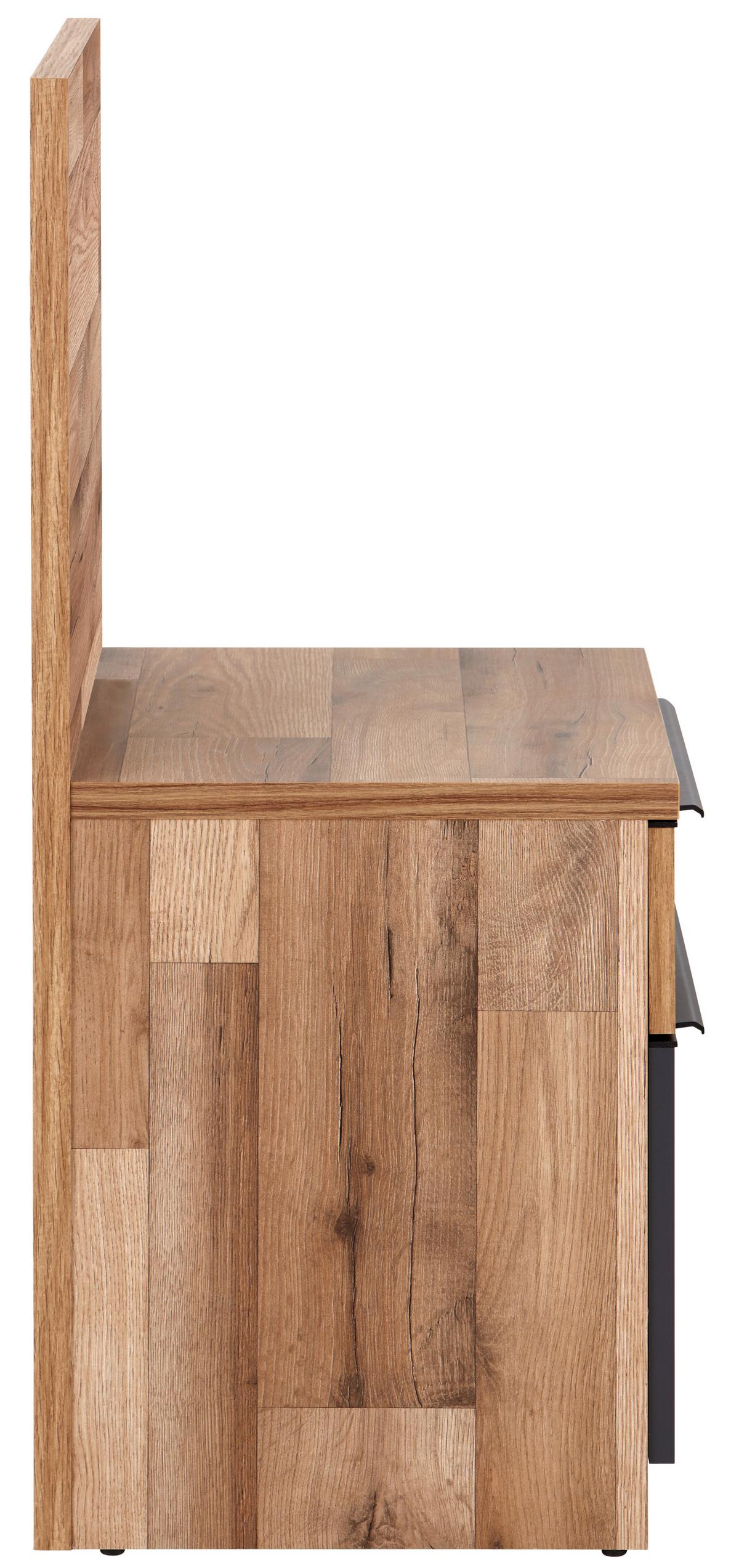 NOČNÍ STOLEK JAMES - barvy dubu/černá, Konvenční, kompozitní dřevo/plast (48/88,3/37,2cm) - James Wood