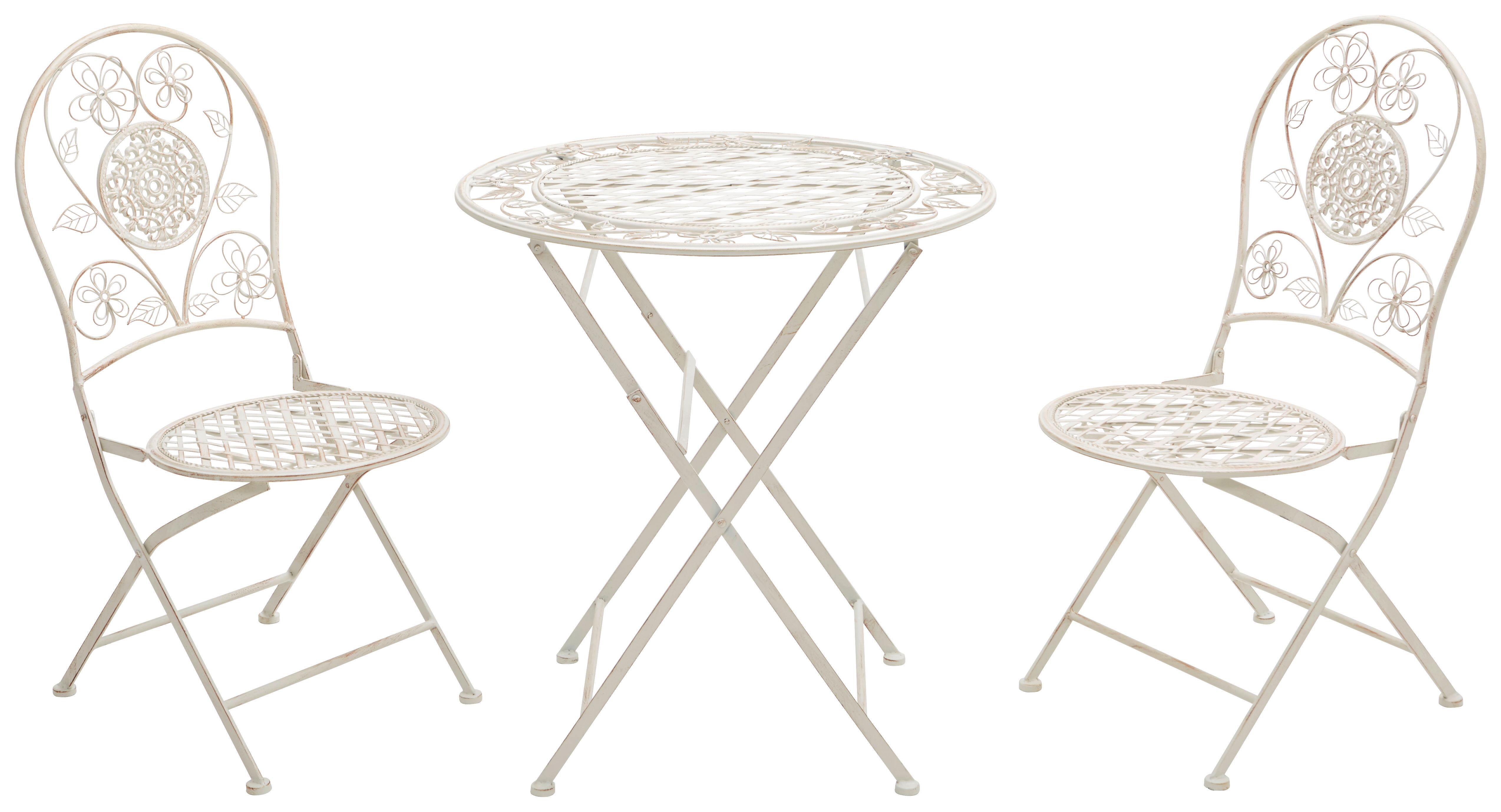 Balkonmöbel Set Malta aus Eisen - Weiß, MODERN, Metall - Ondega