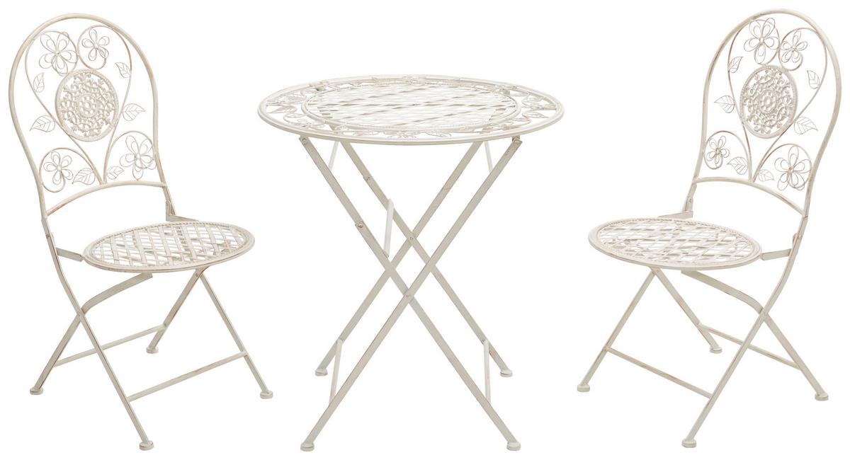 Balkonmöbel Set Malta aus Eisen - Weiß, MODERN, Metall - Ondega