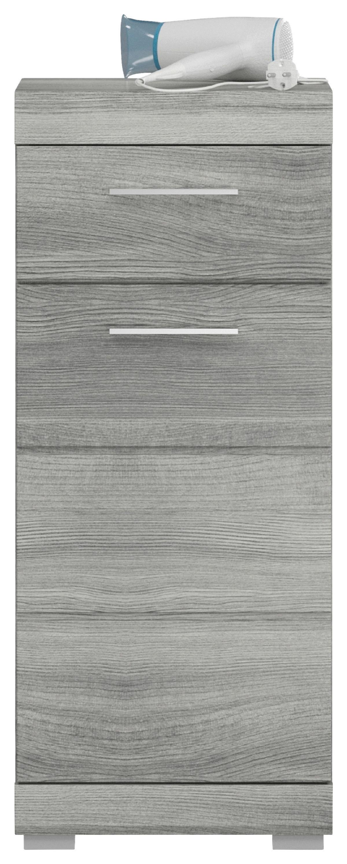 Badezimmer Unterschrank Soul Bxh 37x88 Cm - Silbereichenfarben, MODERN, Holzwerkstoff (37/88/31cm) - MID.YOU
