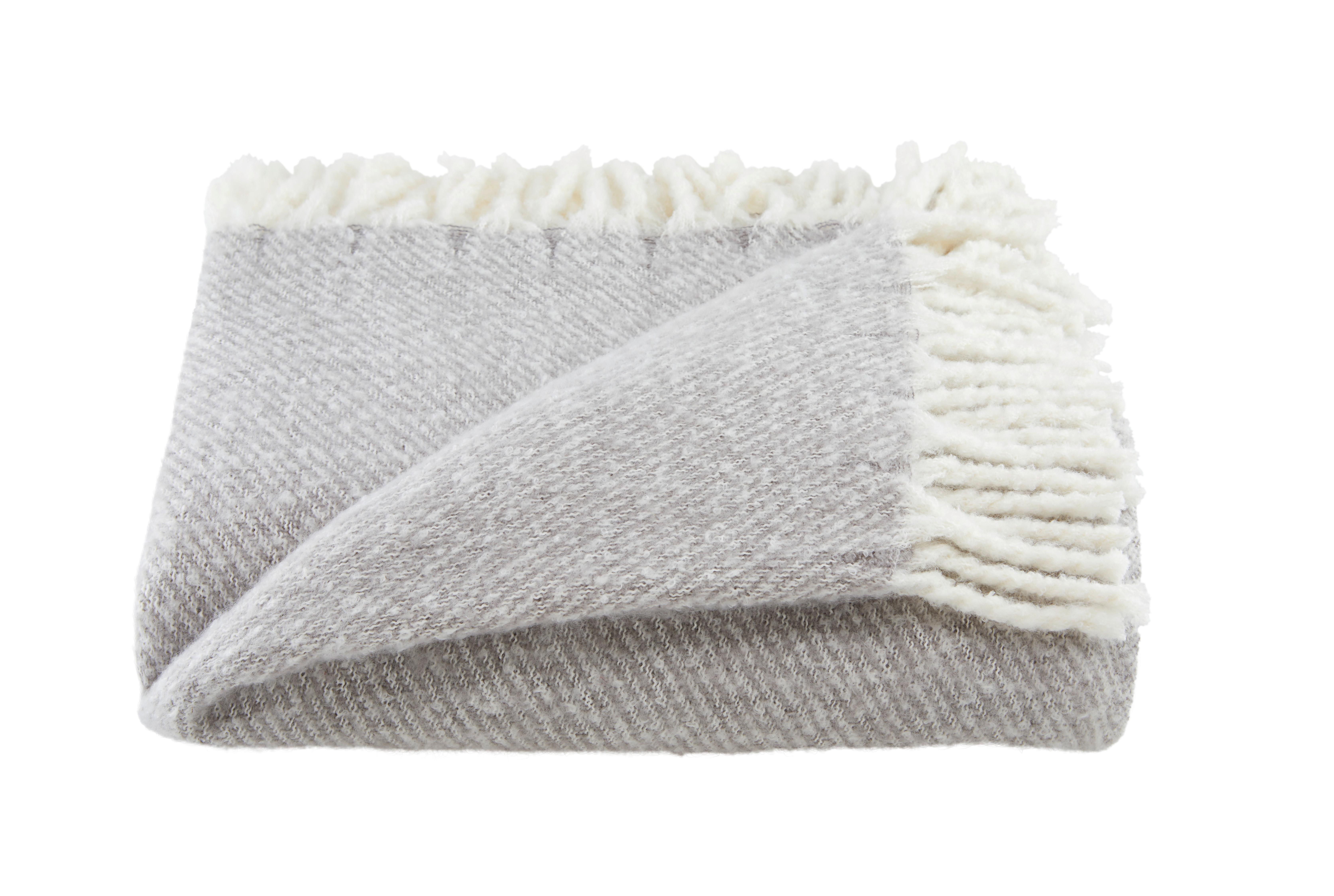 KUSCHELDECKE ILKA - Silberfarben, MODERN, Textil (150/200cm) - Luca Bessoni