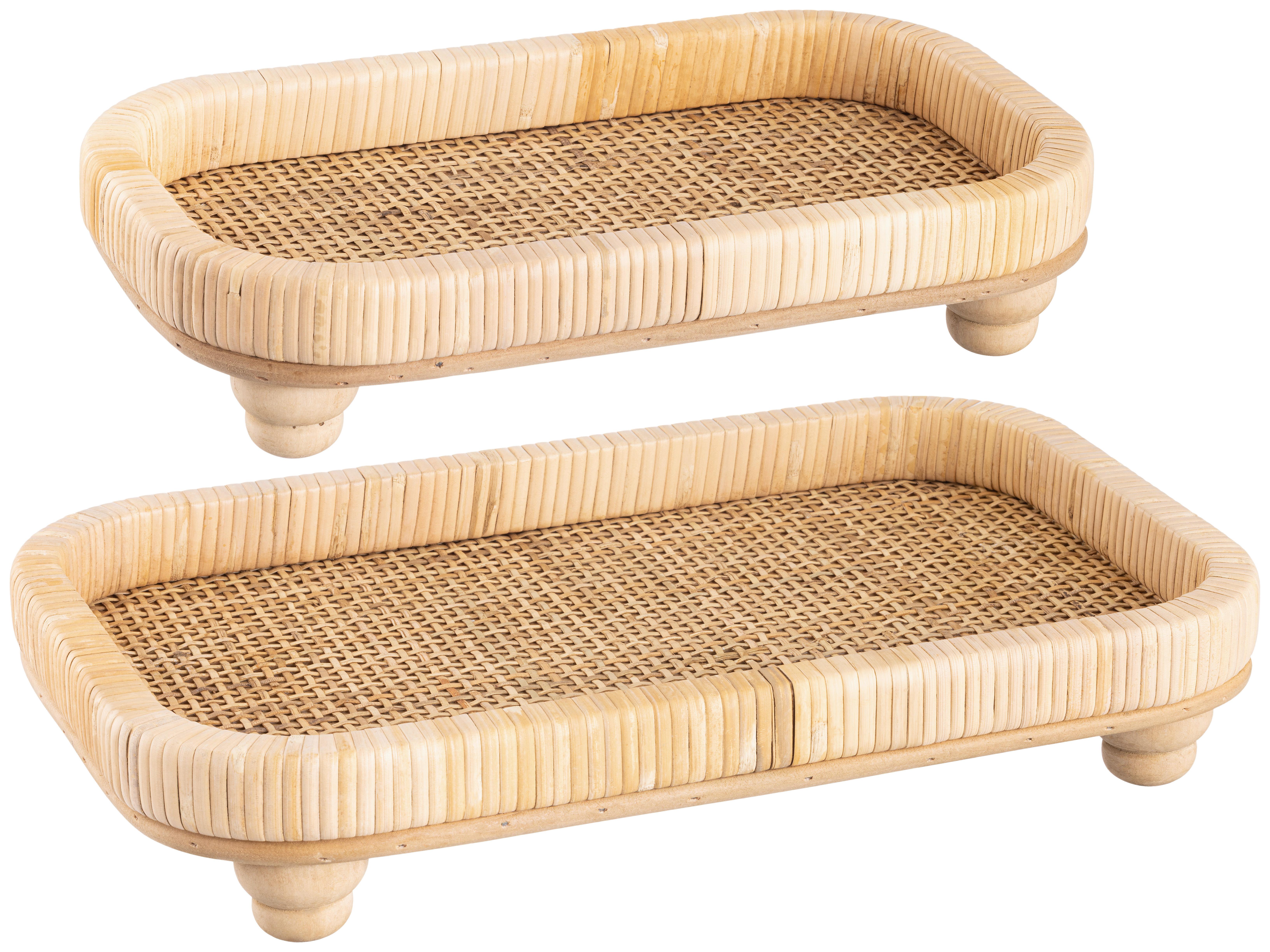 Dekotablett Mariam - Naturfarben, KONVENTIONELL, Holz/Holzwerkstoff - Luca Bessoni