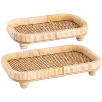 Dekotablett Mariam - Naturfarben, KONVENTIONELL, Holz/Holzwerkstoff - Luca Bessoni