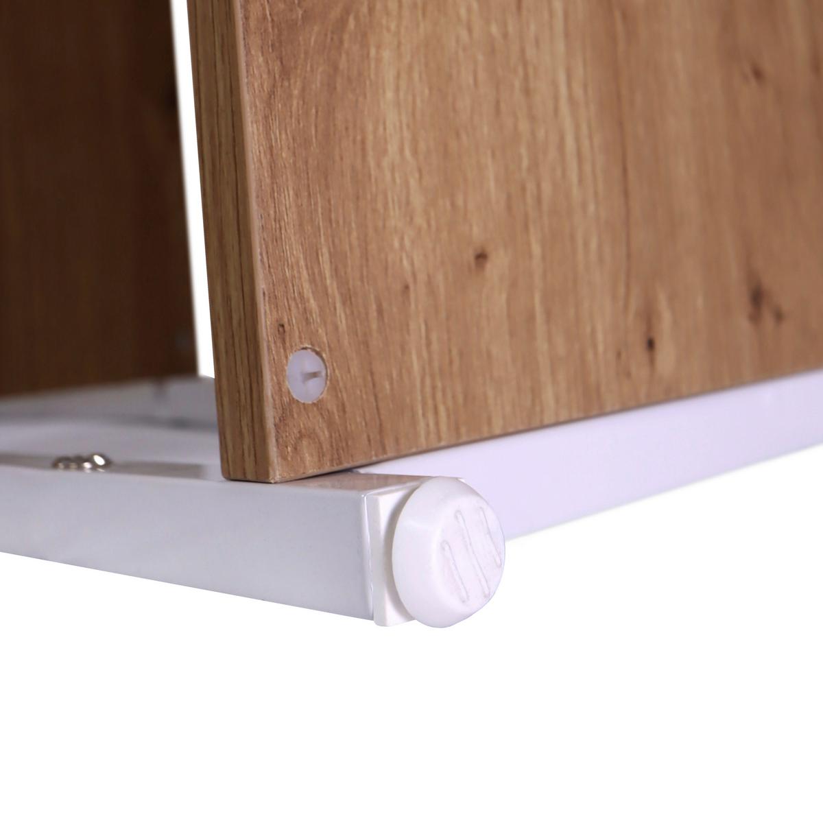 Computertisch Easy Up Weiß/Eichefarben L: 120cm - Eichefarben/Weiß, MODERN, Holz/Metall (120/48/75cm) - MID.YOU