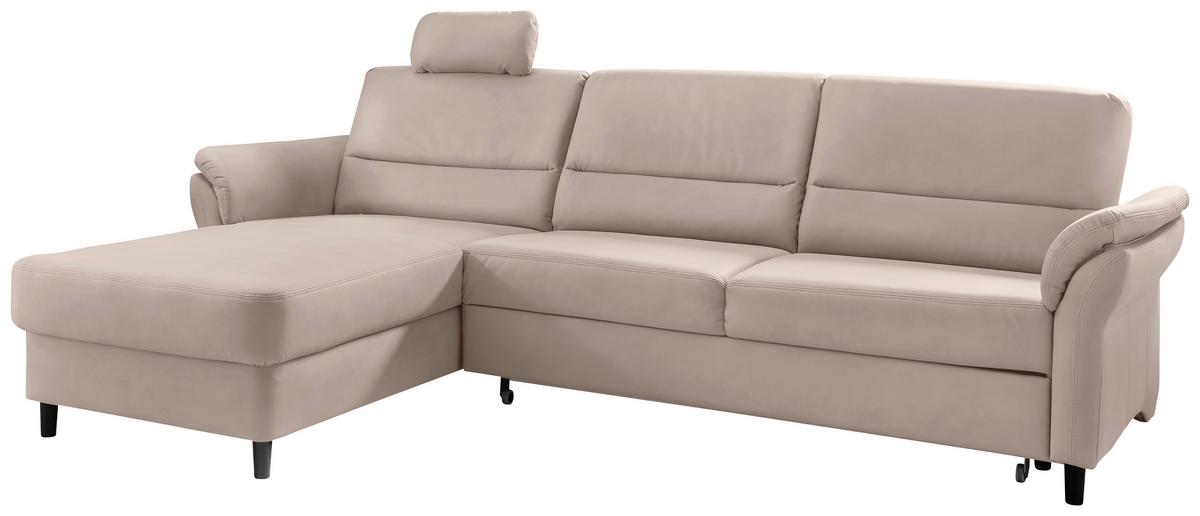 Ecksofa Cavoli, Beige S: 176x279 cm - Beige/Schwarz, MODERN, Textil (176/279cm) - Livetastic