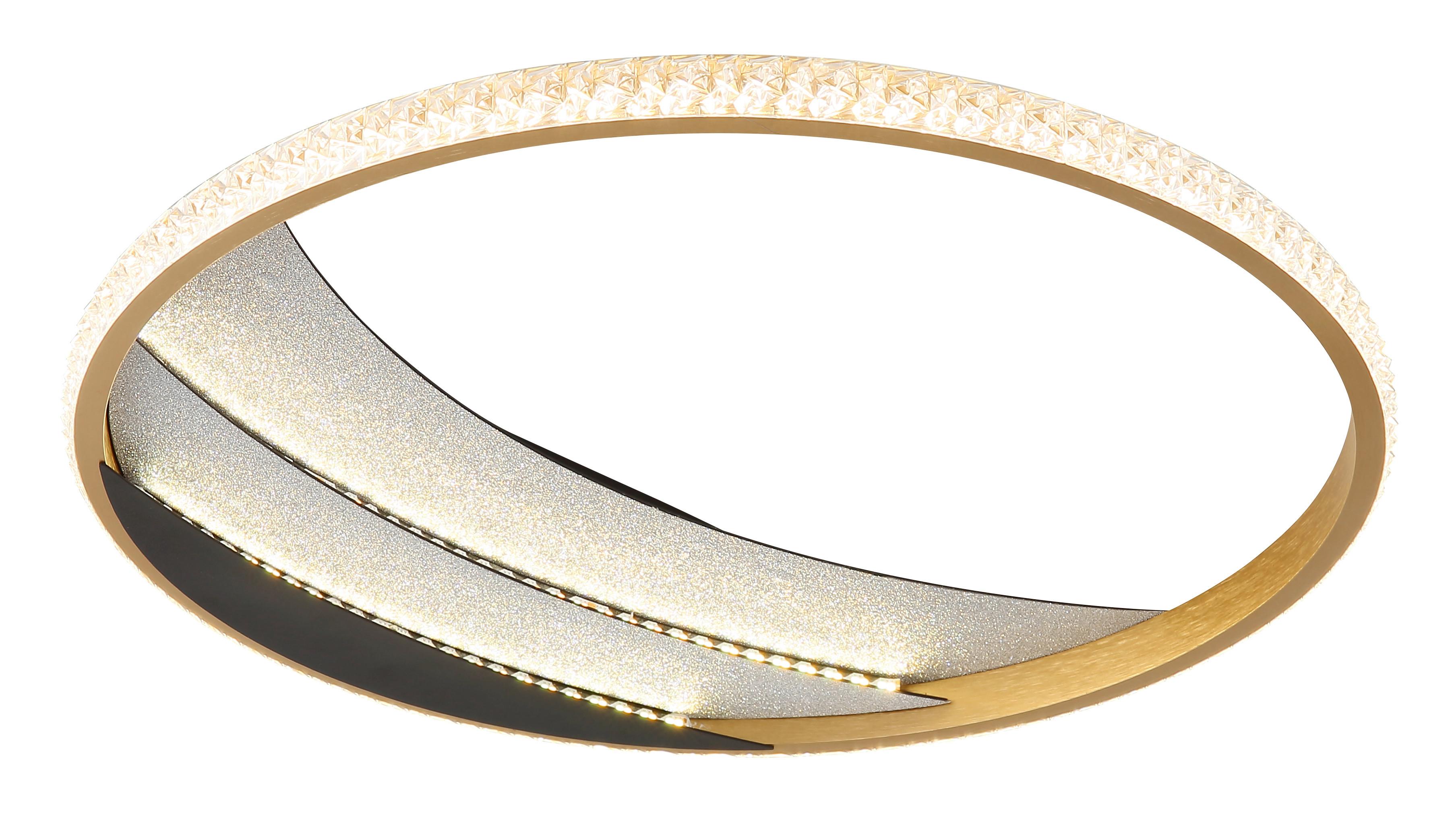 LED-Deckenleuchte 3000/4000/6000k - Klar/Chromfarben, Design, Kunststoff/Metall (41/6cm) - Globo