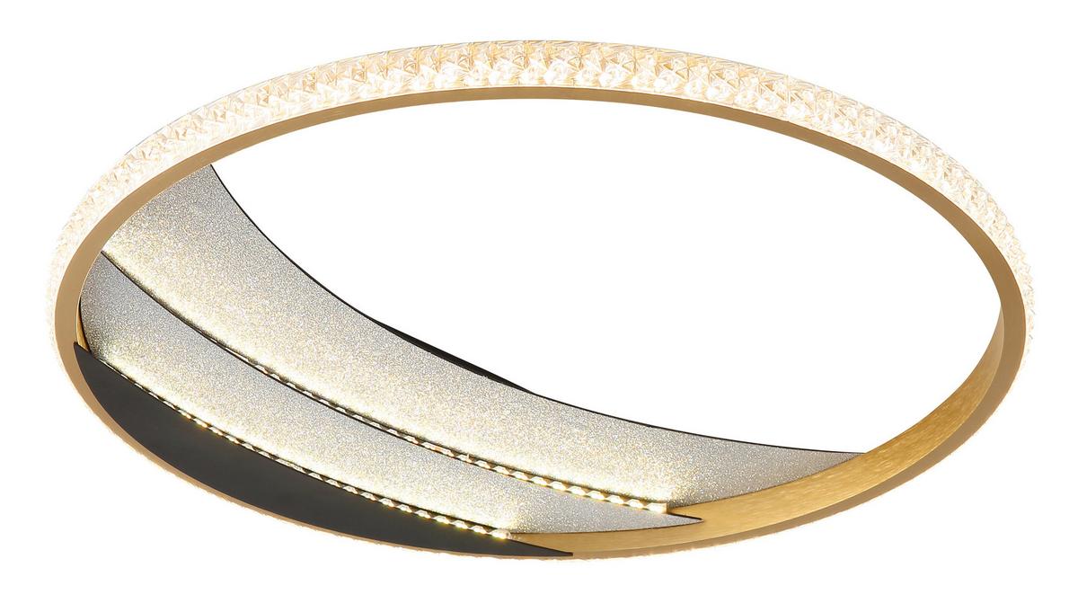 LED-Deckenleuchte 3000/4000/6000k - Klar/Chromfarben, Design, Kunststoff/Metall (41/6cm) - Globo