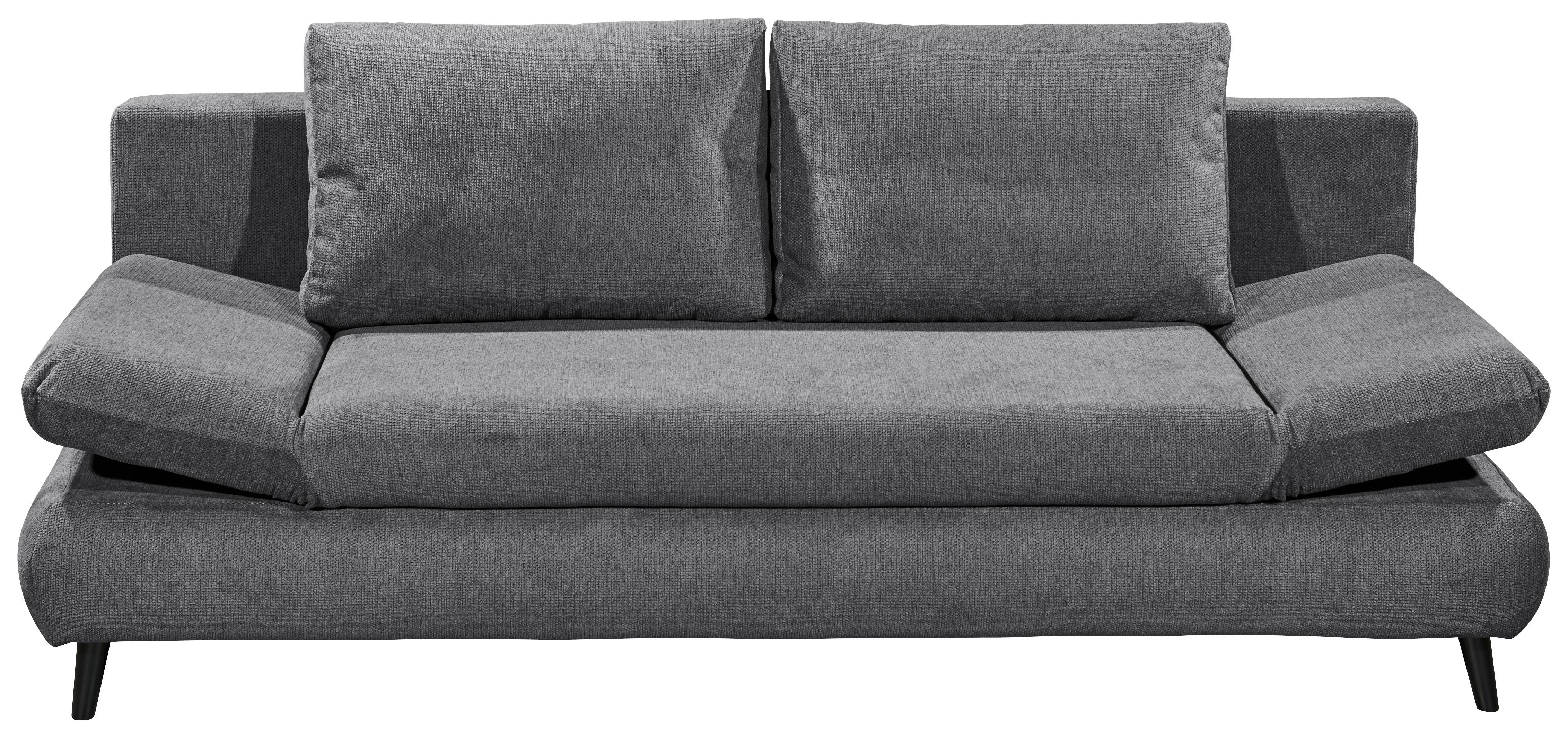 Schlafsofa Sunny 3DL Anthrazit B: 212 cm - Anthrazit/Schwarz, KONVENTIONELL, Holzwerkstoff/Textil (212/88/101cm) - MID.YOU