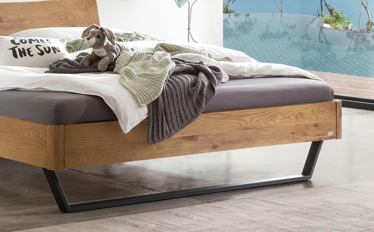 Bett Tresali Wildeiche 140x200 Cm - Wildeiche/Anthrazit, MODERN, Holz (140/200cm) - Hasena