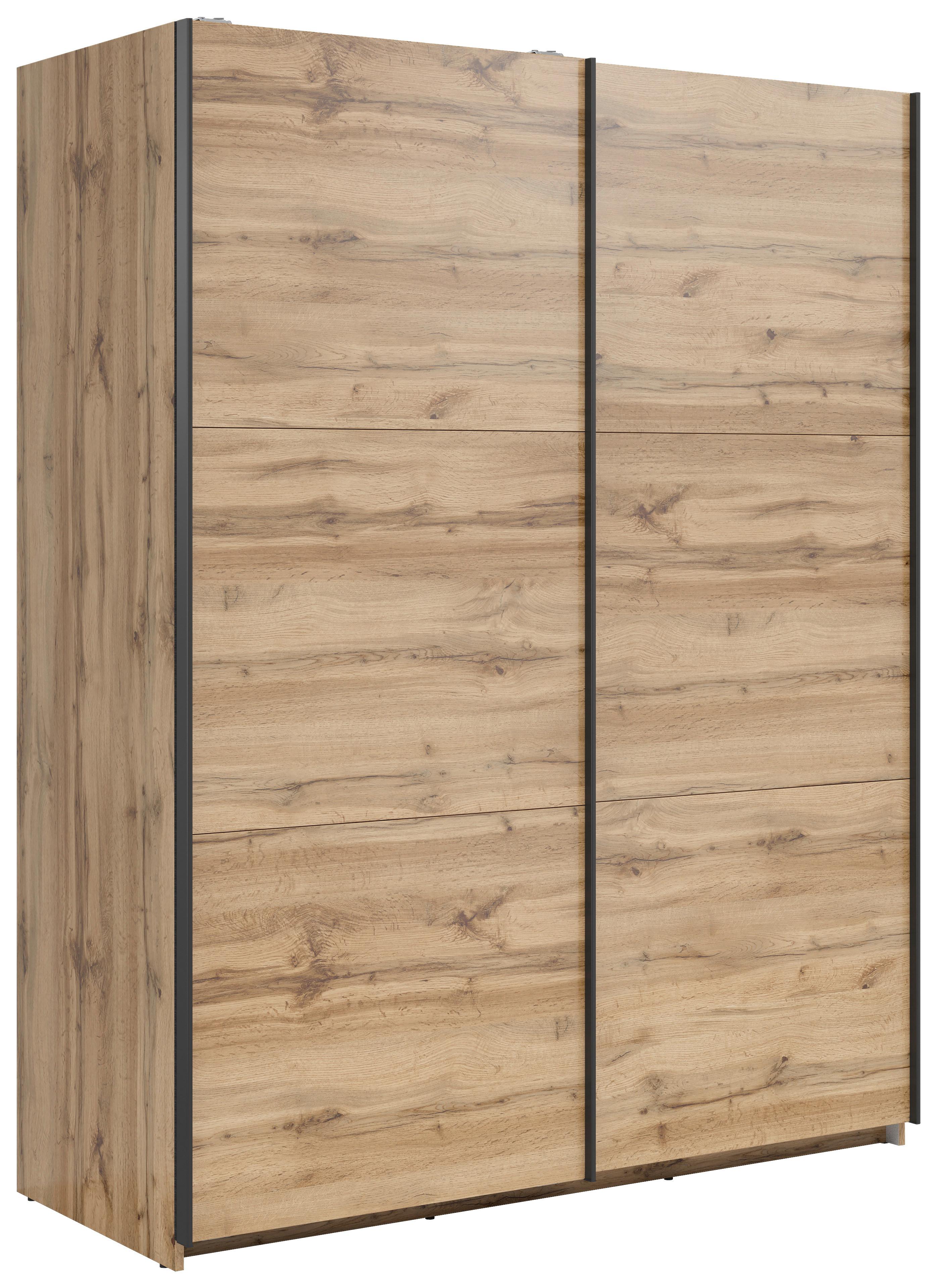 Tolóajtós Szekrény Tetrix 153/195 Cm - Wotan tölgy, Modern, faalapú anyag (153,5/195,5/60cm) - MID.YOU