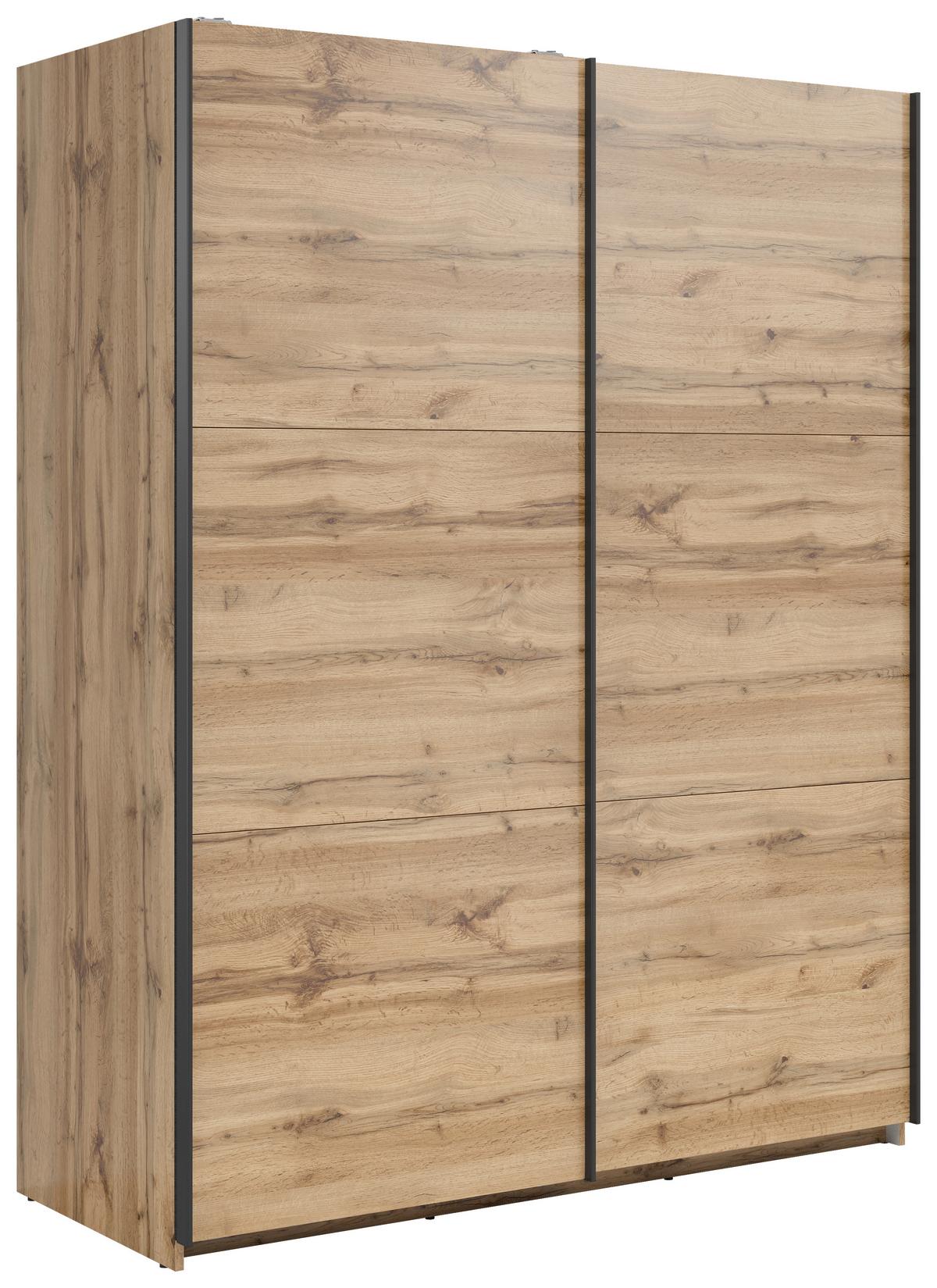 Tolóajtós Szekrény Tetrix 153/195 Cm - Wotan tölgy, Modern, faalapú anyag (153,5/195,5/60cm) - MID.YOU
