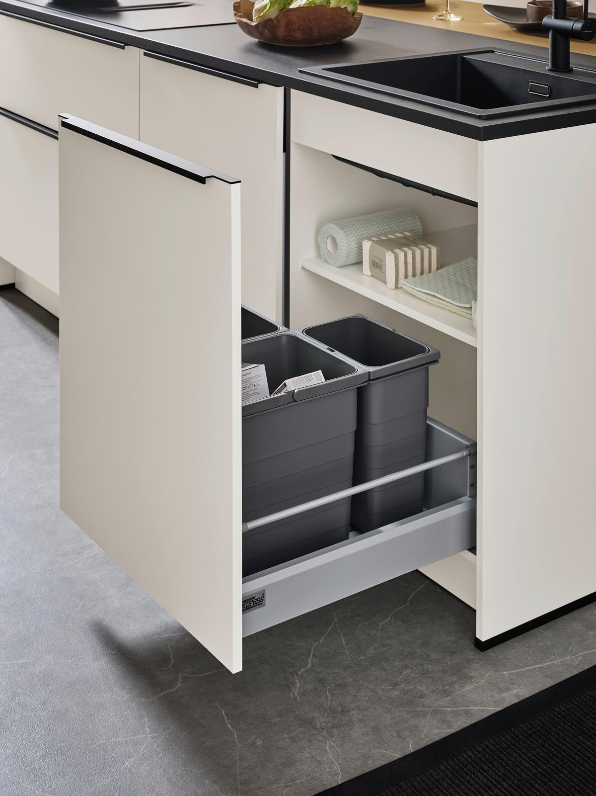 Einbauküche Stripe/Clean - Eichefarben/Anthrazit, MODERN, Holzwerkstoff (249,2cm) - Express-Kuechen