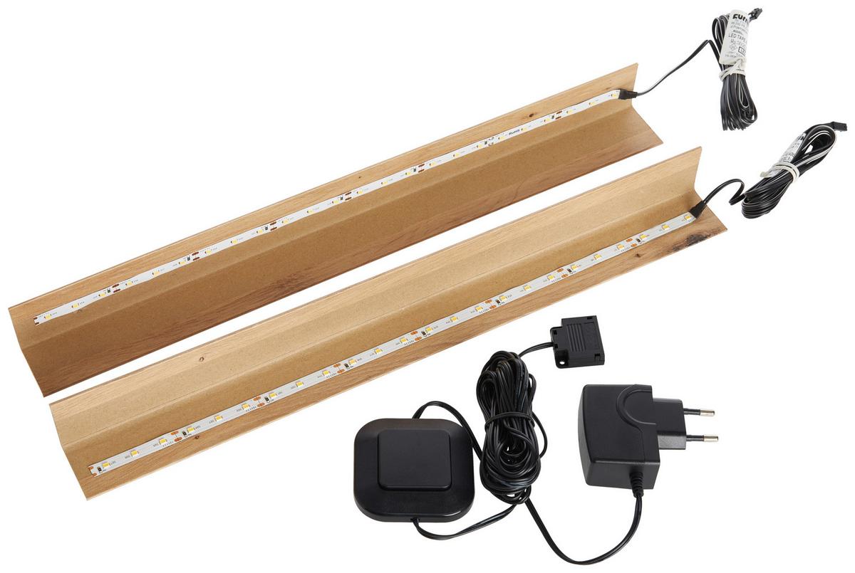 Led-streifen Kansas L: 41,8 Cm - Schwarz/Weiß, KONVENTIONELL, Kunststoff (41,8cm) - Livetastic