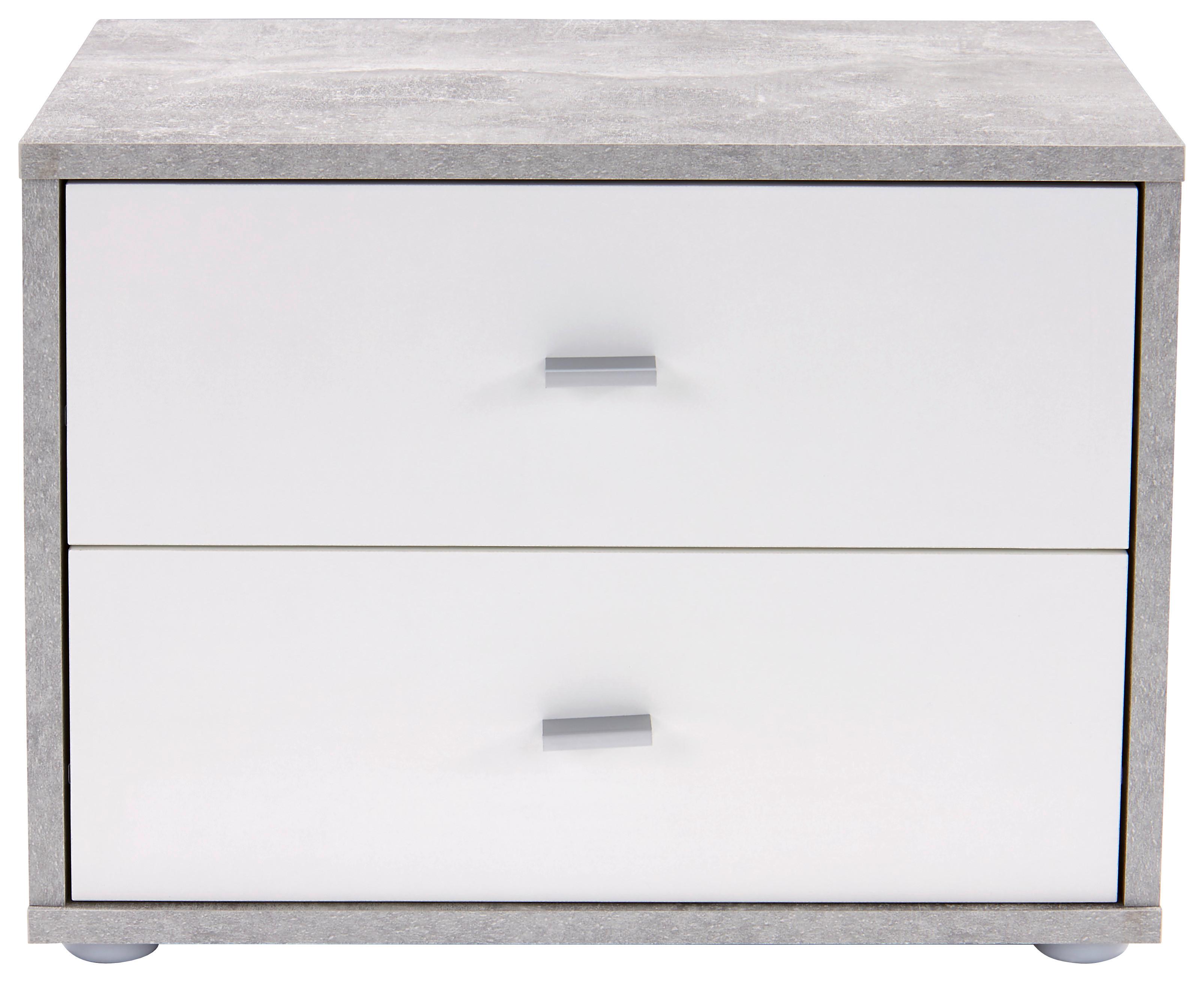 Éjjeliszekrény 4-You - világosszürke/fehér, Konventionell, faalapú anyag (50/38,1/35,2cm) - Best Price