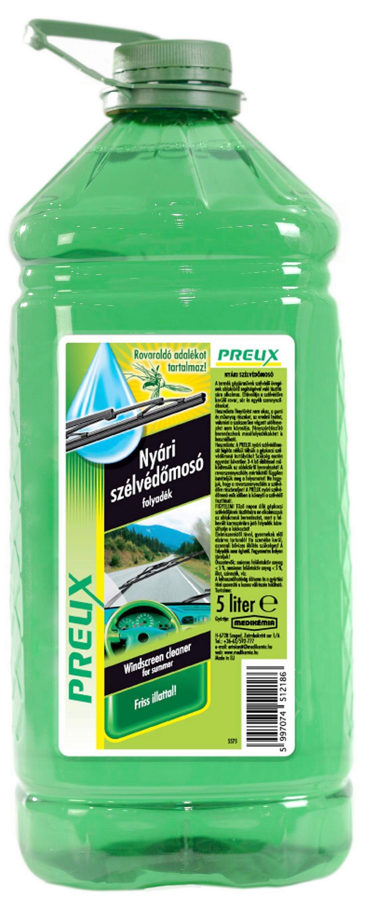 Szélvédő-/ablaktisztító Prelix Nyári 5l - zöld (14/34/14cm)