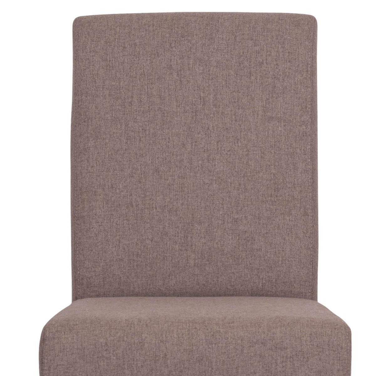 Esszimmerstuhl Tampa Braun Gepolstert Mit Echtholz-Beinen - Braun, KONVENTIONELL, Holz/Textil (54/89/45cm)