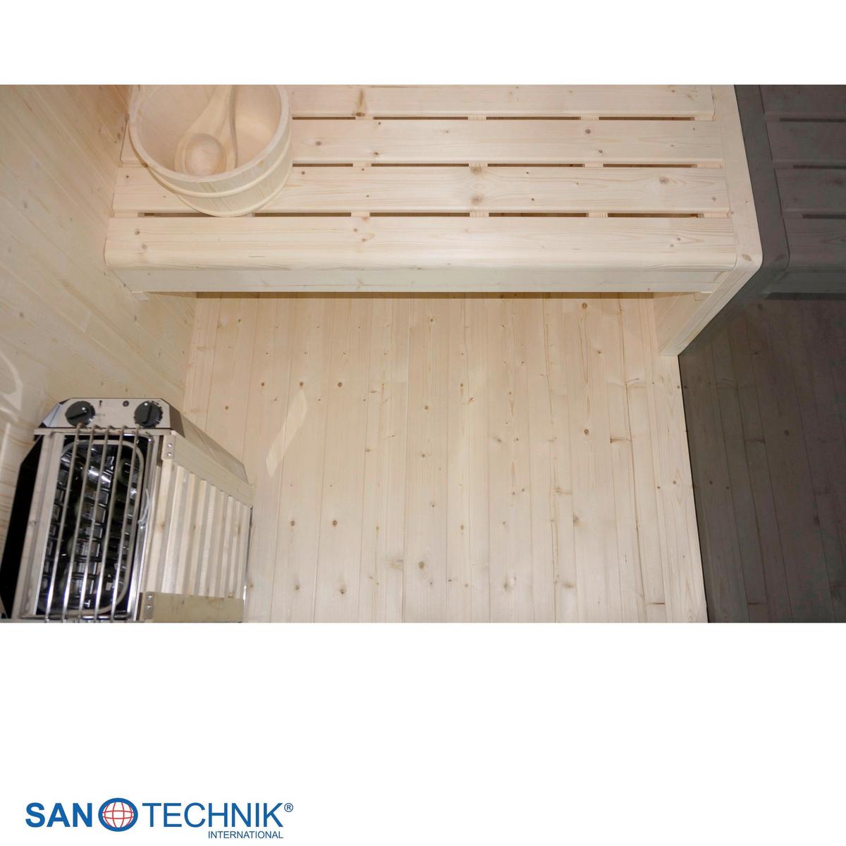 Sauna+Infrarotkabine CLACIER M geeignet für 2 Personen - Fichtefarben, Basics, Glas/Holz (120/120/200cm) - Sanotechnik