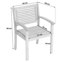 Gartensessel klappbar Cordoba Echtholz - Naturfarben, Basics, Holz (60/90/58cm) - Gardenson