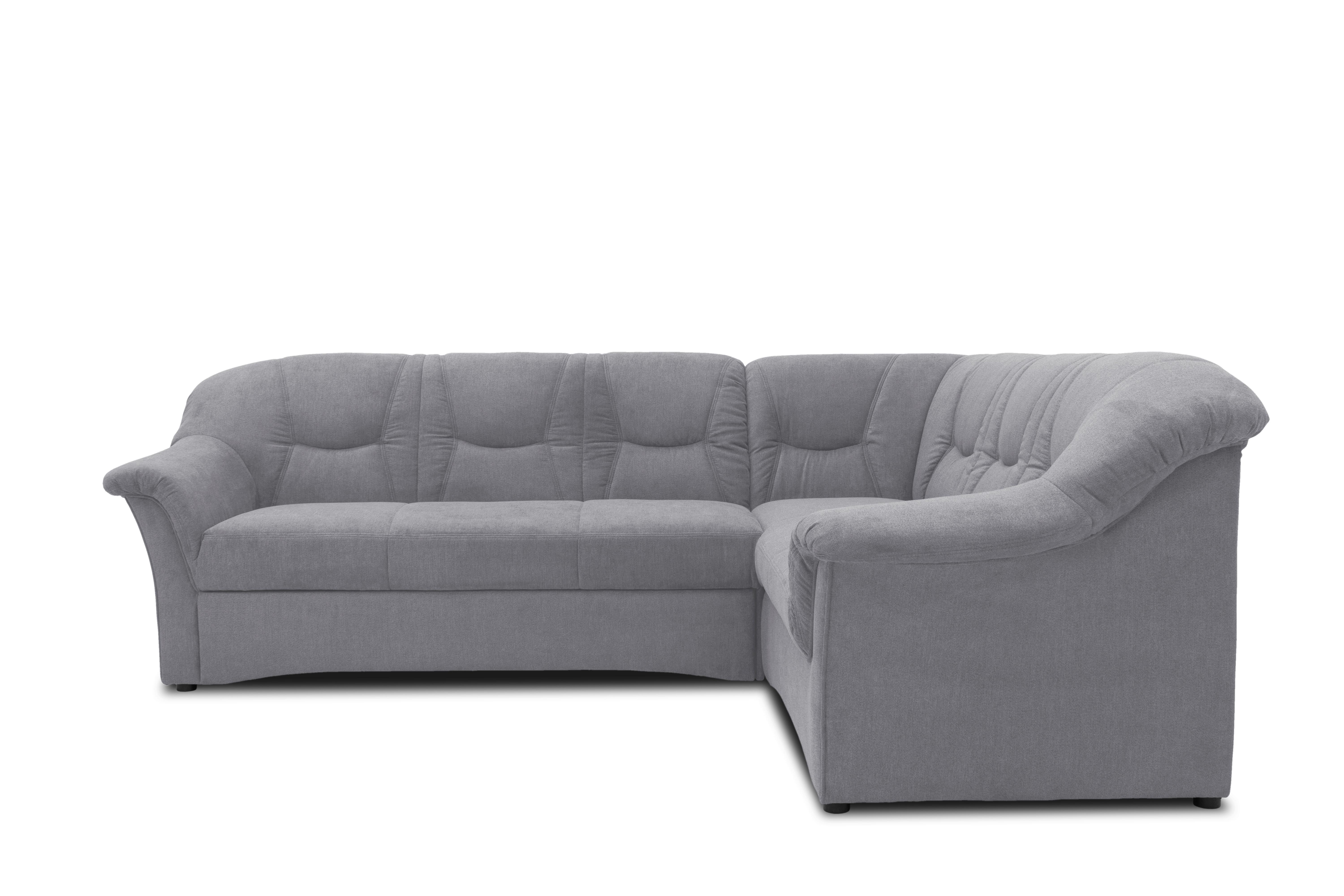 Ecksofa Sarafina Dunkelgrau S: 240x190 Cm - Dunkelgrau/Schwarz, KONVENTIONELL, Textil (240/190cm) - MID.YOU