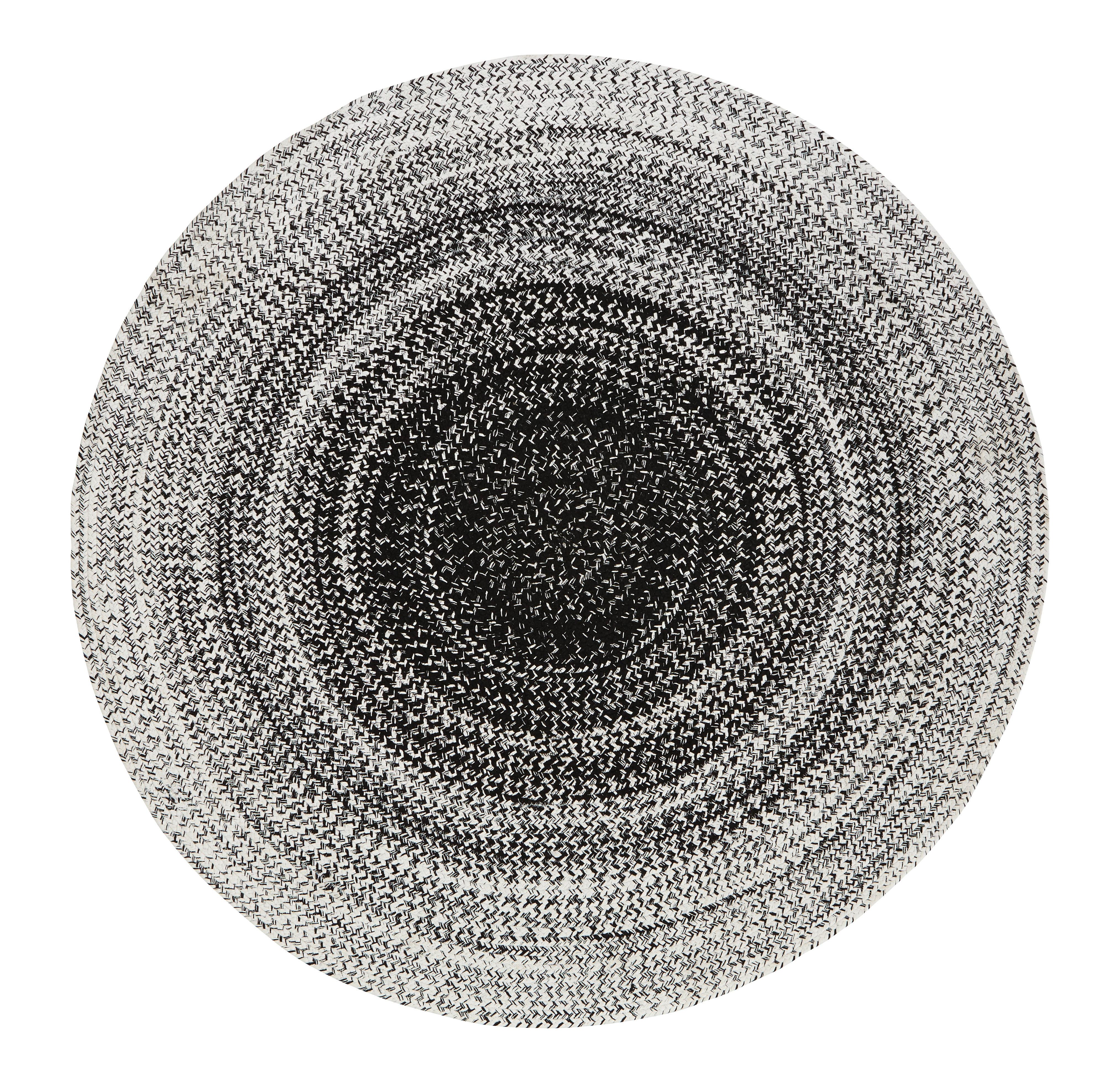 PLOCHO TKANÝ KOBEREC Marie, 160cm - čierna/biela, textil (160cm) - Modern Living