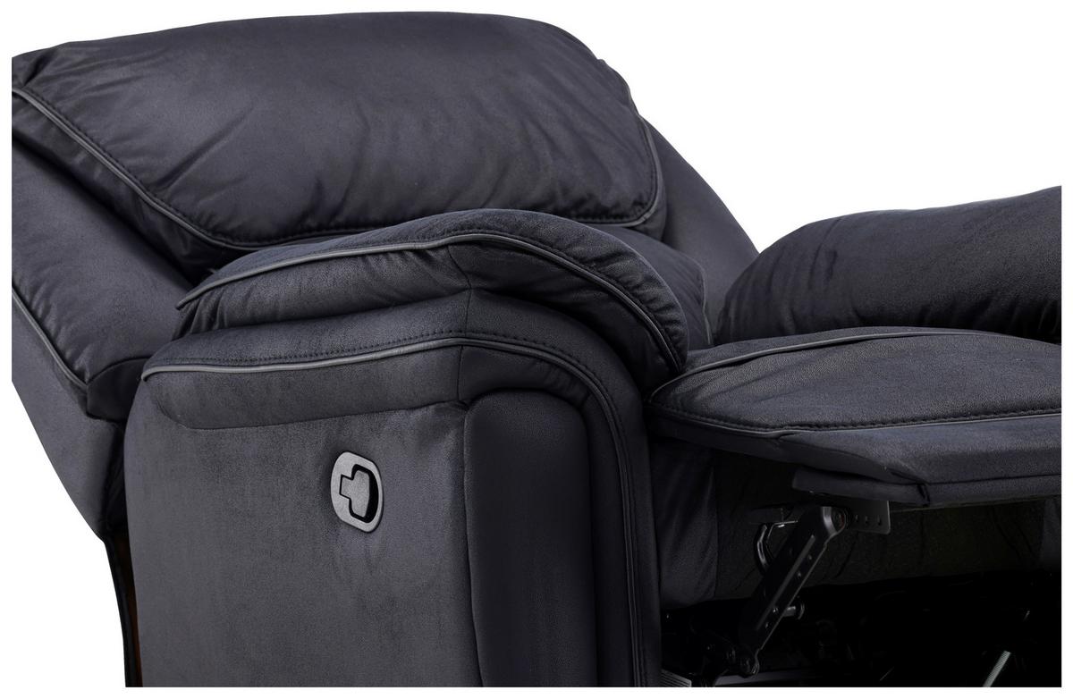 Fernsehsessel Saranda - Schwarz, Design, Kunststoff/Textil (104/103/99cm) - Livetastic