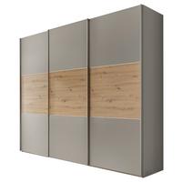 Schwebetürenschrank 298cm Includo Grau/artisan Eiche - Eiche Artisan/Grau, Design (298/222/68cm) - MID.YOU