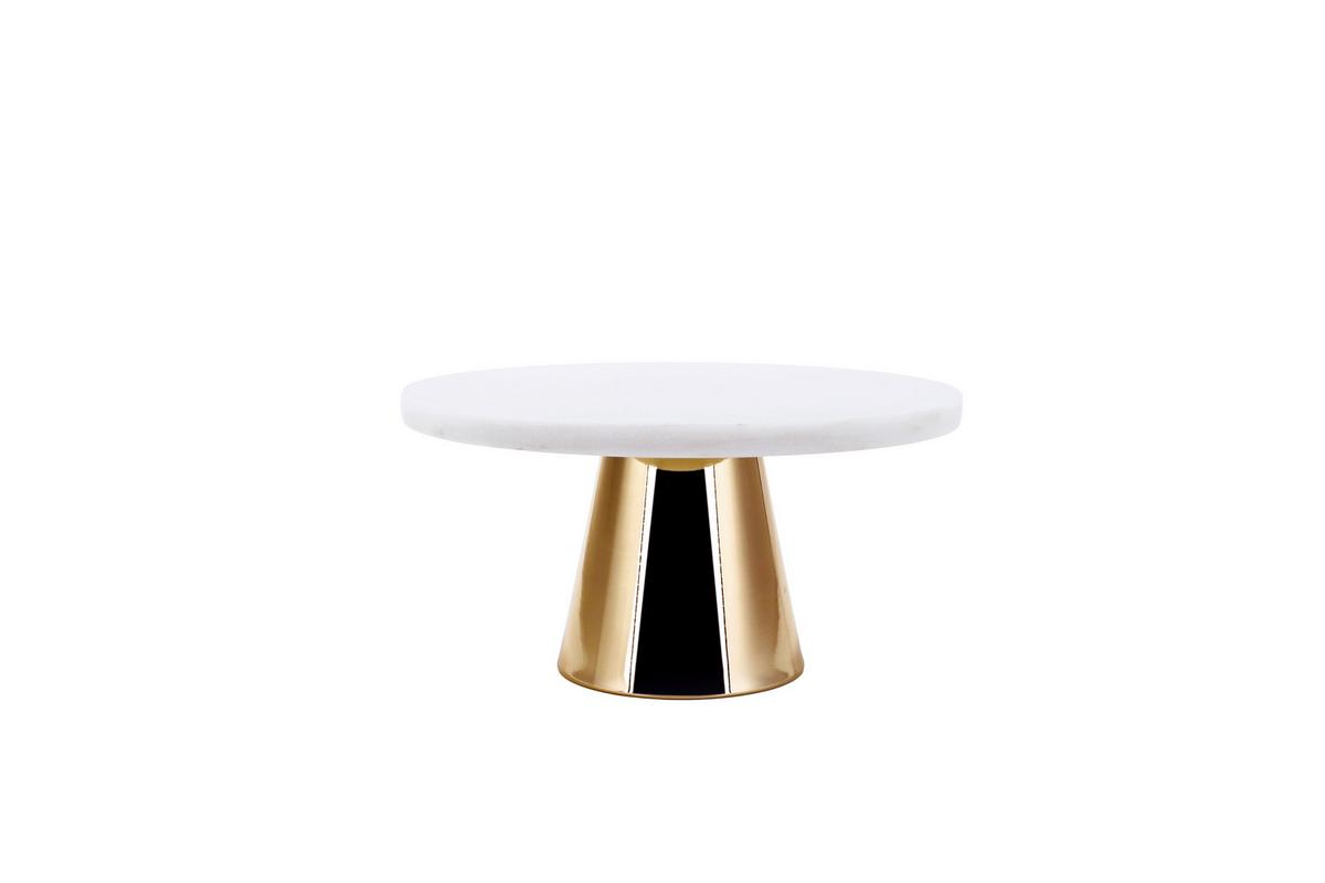 Tortenplatte Ew-Tp-2203g - Goldfarben, Basics, Stein/Metall (22cm) - Echtwerk
