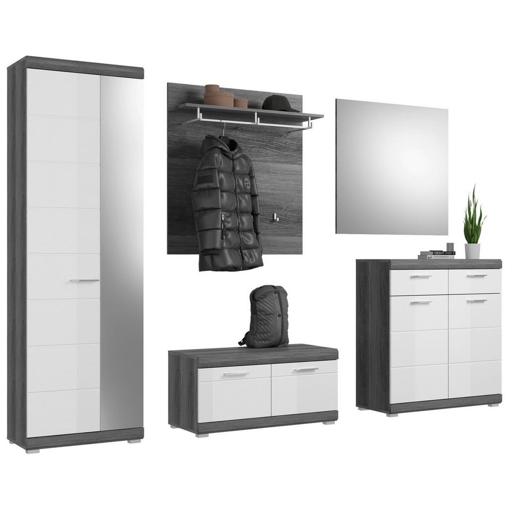 Garderobe Scout Weiß/Rauchsilber B: 272 cm