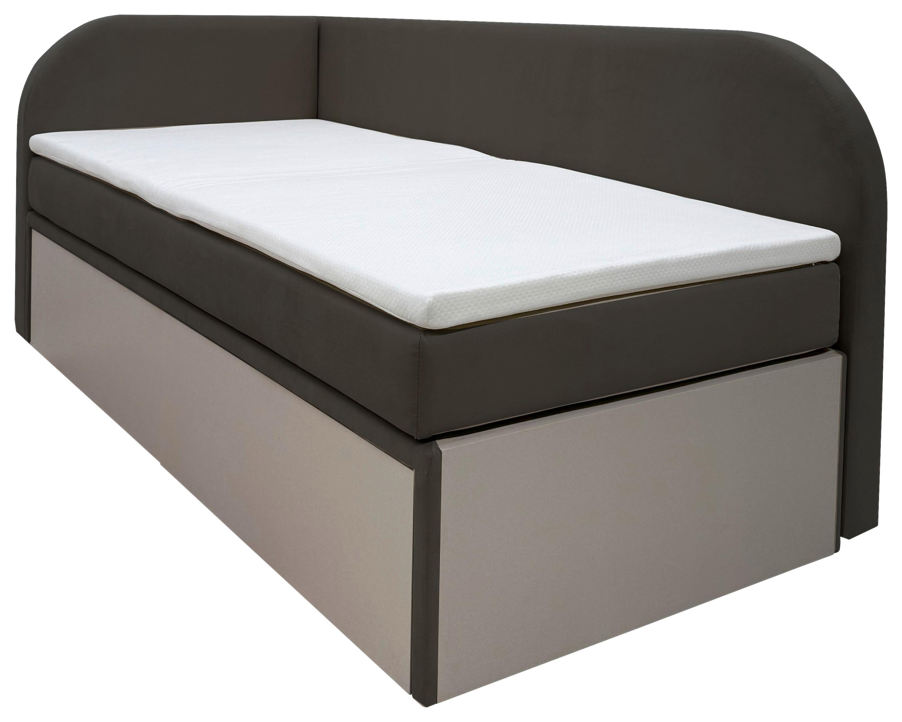 Polsterbett Calipso Schwarz Lf: 90x200 Cm - Schwarz, MODERN, Textil (90/200cm) - Livetastic