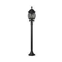 Wegeleuchte 406960132 Elvo - Klar/Schwarz, KONVENTIONELL, Glas/Metall (17/100cm) - Trio Leuchten