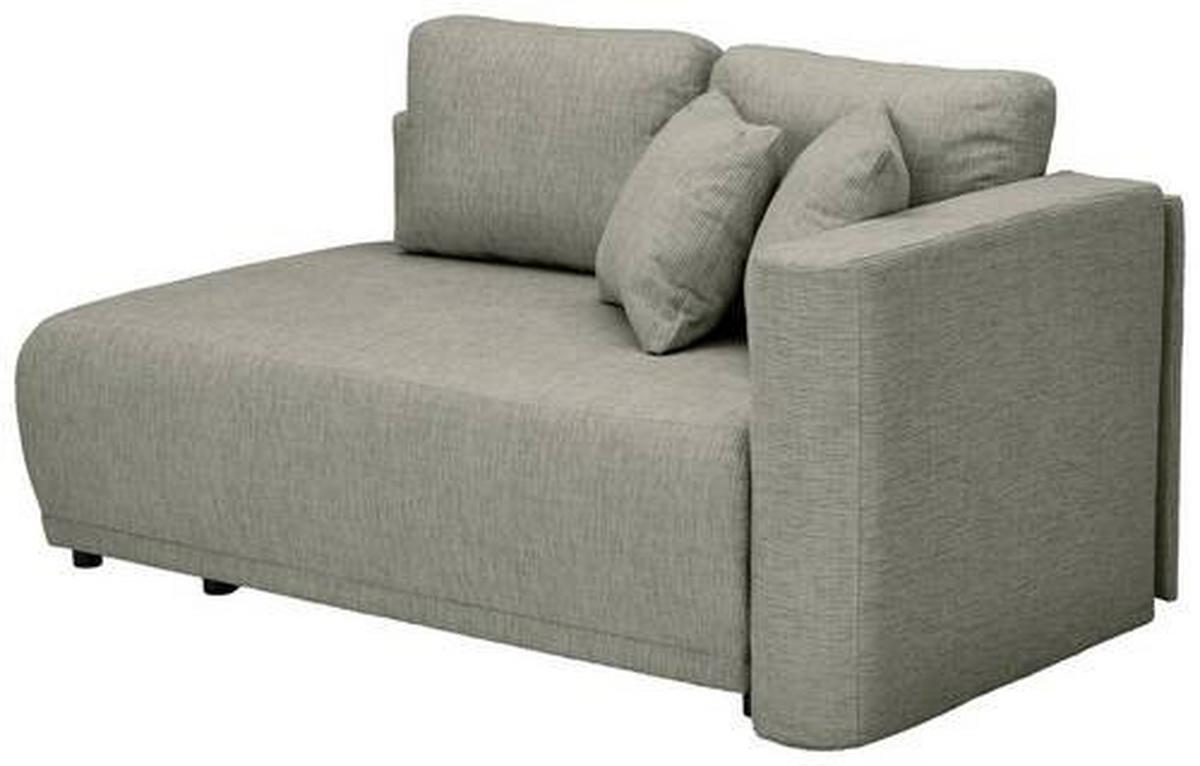 Recamiere Nello Braun mit Schlaffunktion - Schwarz/Braun, KONVENTIONELL, Textil (171/73/93cm) - MID.YOU