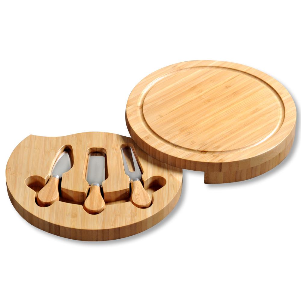 Schneidebrett Holz Mit Besteck L/b: Ca. 23/23 Cm - Naturfarben, Basics, Holz/Metall (23/23/3,6cm) - Kesper
