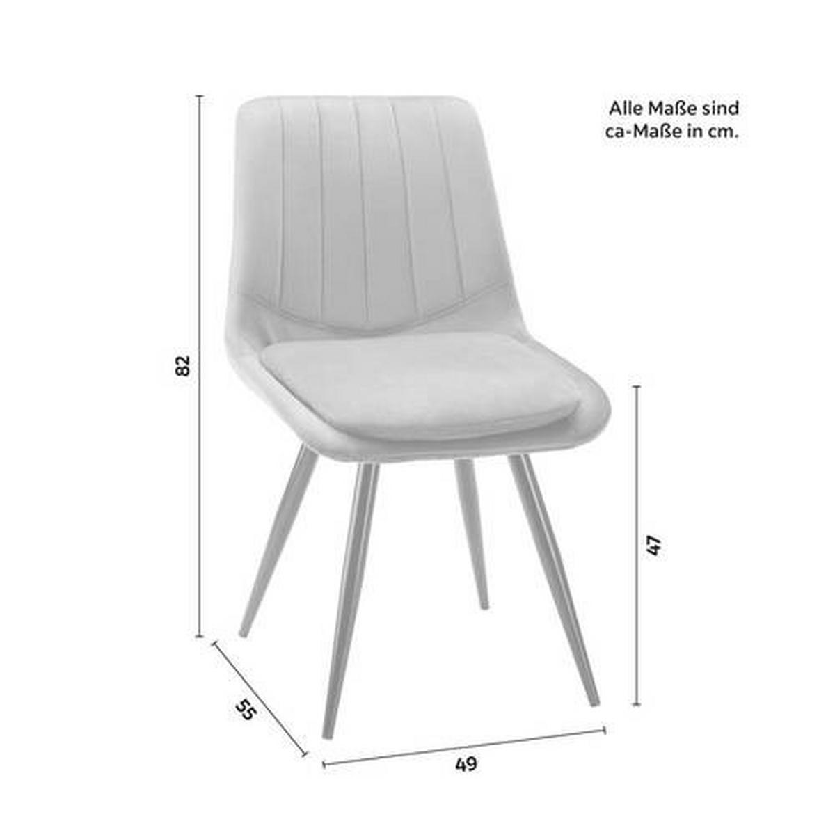 Jedálenská stolička JOY tmavá šedá - čierna/tmavosivá, Modern, kov/drevo (49/82/55cm) - Modern Living