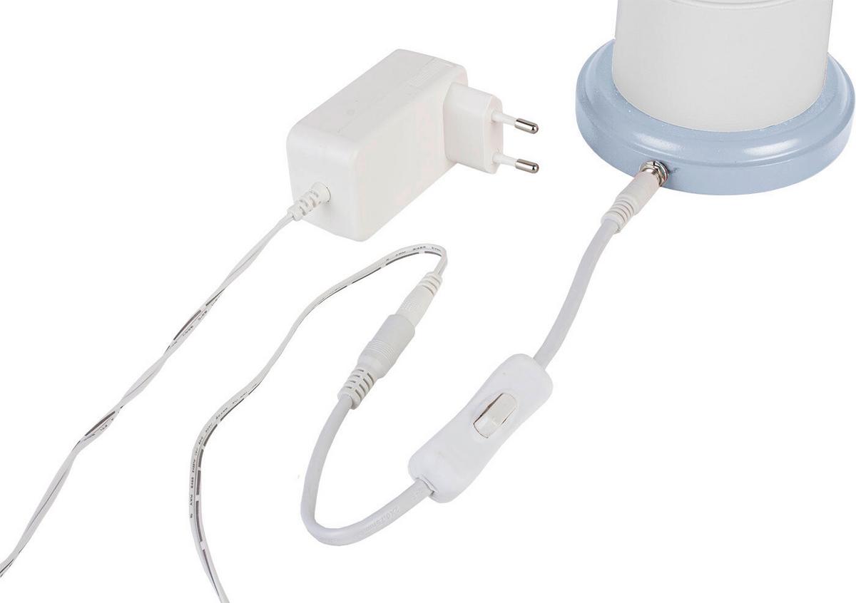 Kindertischleuchte 4113012 Leuchtturm - Weiß/Grau, Basics, Holz/Kunststoff (12,5/31cm)